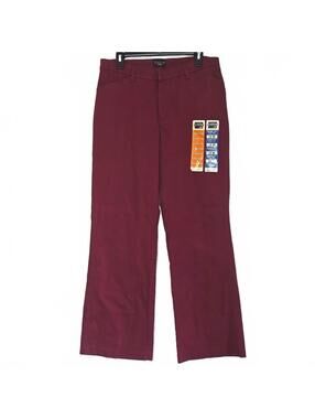 New Riders by Lee Brick Red Straight Leg Easy Fit Easy Care Stretch Pants Sz 12